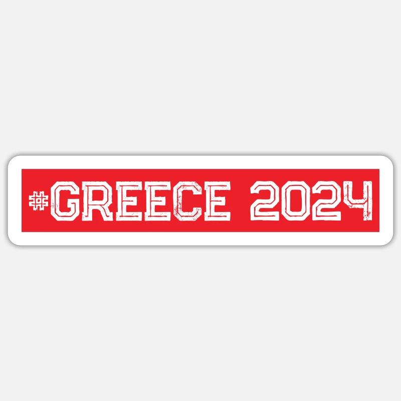 Grèce 2024 - Sticker taille S (10 x 10 cm) - blanc mat