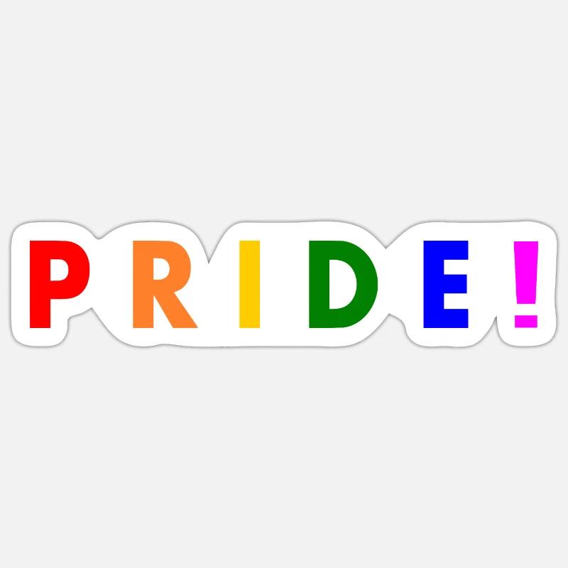 Pride - Sticker taille S (10 x 10 cm) - blanc mat