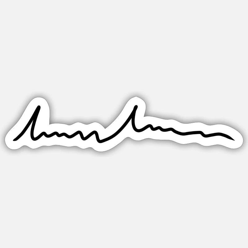 Line Font Text Grass - Sticker size S (10 x 10 cm) - white matte