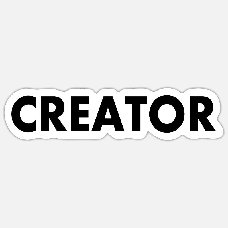 Creator - Sticker Größe S (10 x 10 cm) - Mattweiß
