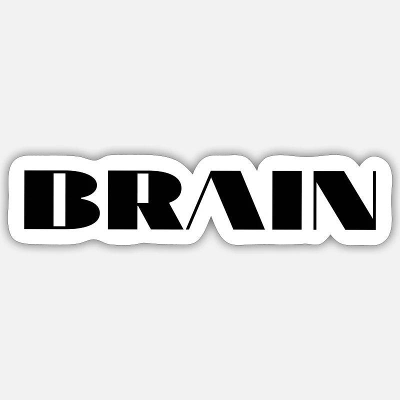Brain - Sticker Größe S (10 x 10 cm) - Mattweiß