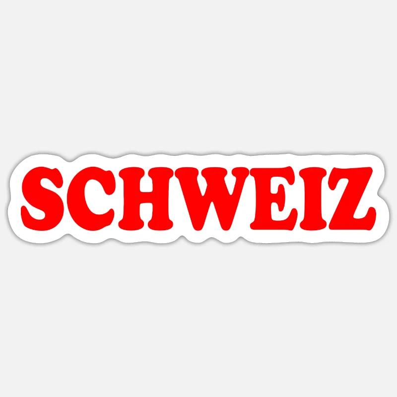 Suisse - Sticker taille S (10 x 10 cm) - blanc mat