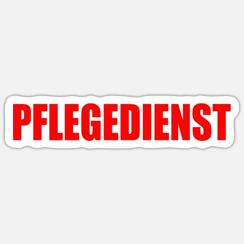 pflegedienst - Sticker Größe S (10 x 10 cm) - Mattweiß