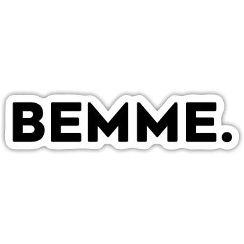 Bemme - Expression est-allemande - Sticker taille S (10 x 10 cm) - blanc mat - Devant