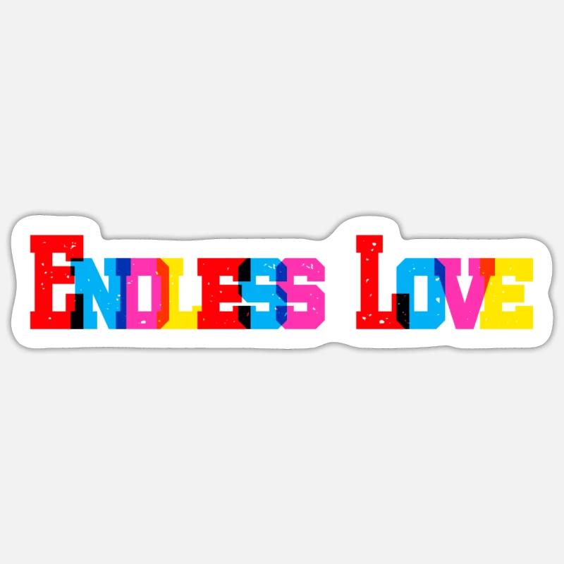 Amour sans fin - Sticker taille S (10 x 10 cm) - blanc mat