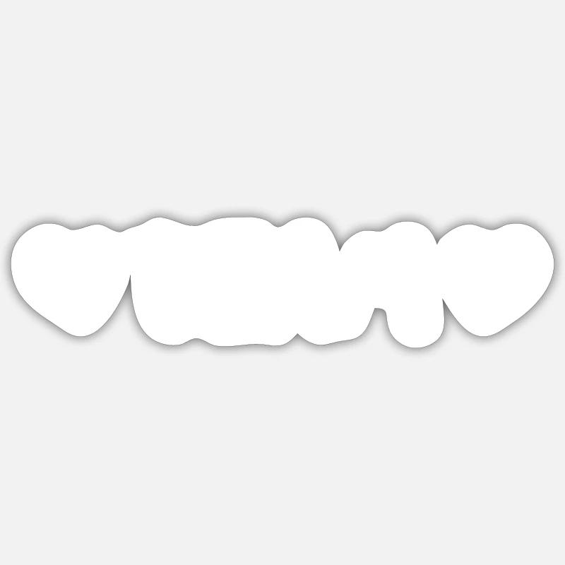 Cœur d’équipe - Sticker taille S (10 x 10 cm) - blanc mat