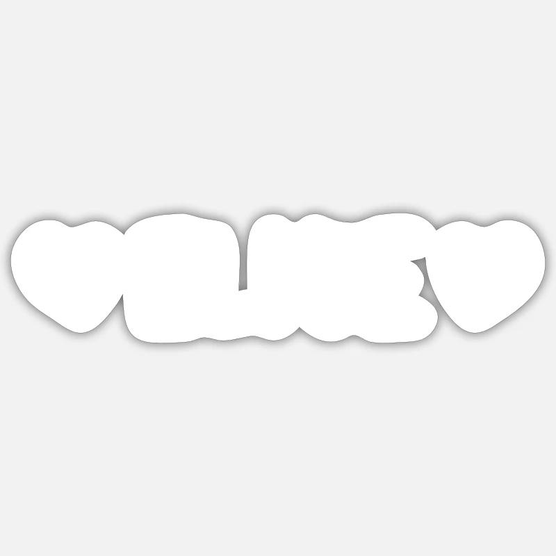 Elite Herz - Sticker Größe S (10 x 10 cm) - Mattweiß