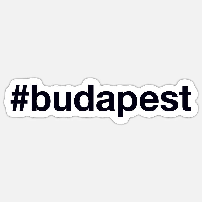 BUDAPEST Hashtag Sticker Größe S (10 x 10 cm)