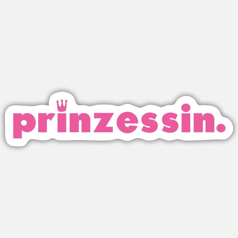 princesse. - Sticker taille S (10 x 10 cm) - blanc mat