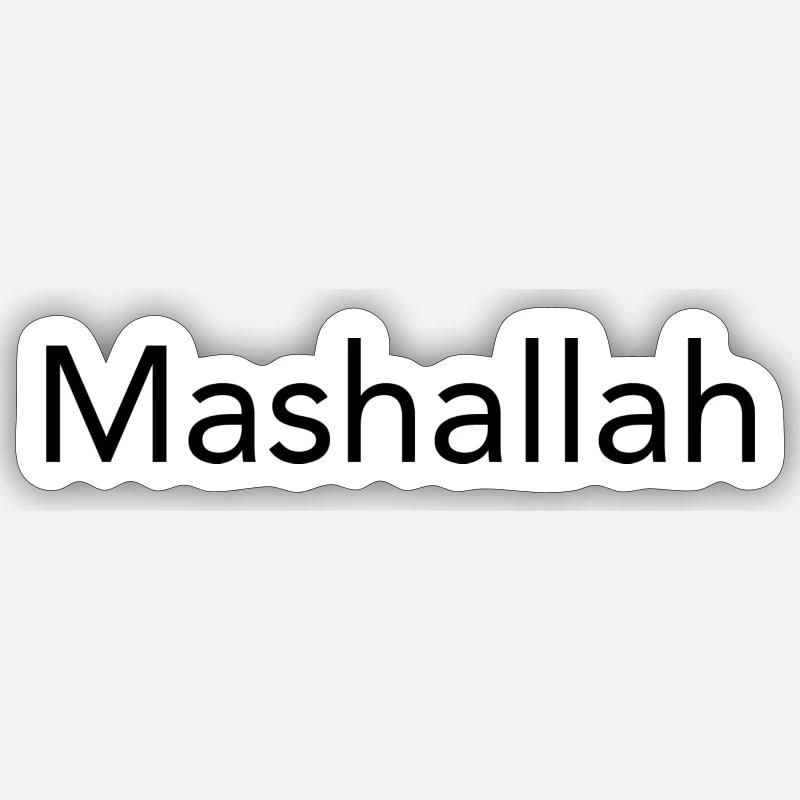 Mashallah - Sticker taille S (10 x 10 cm) - blanc mat