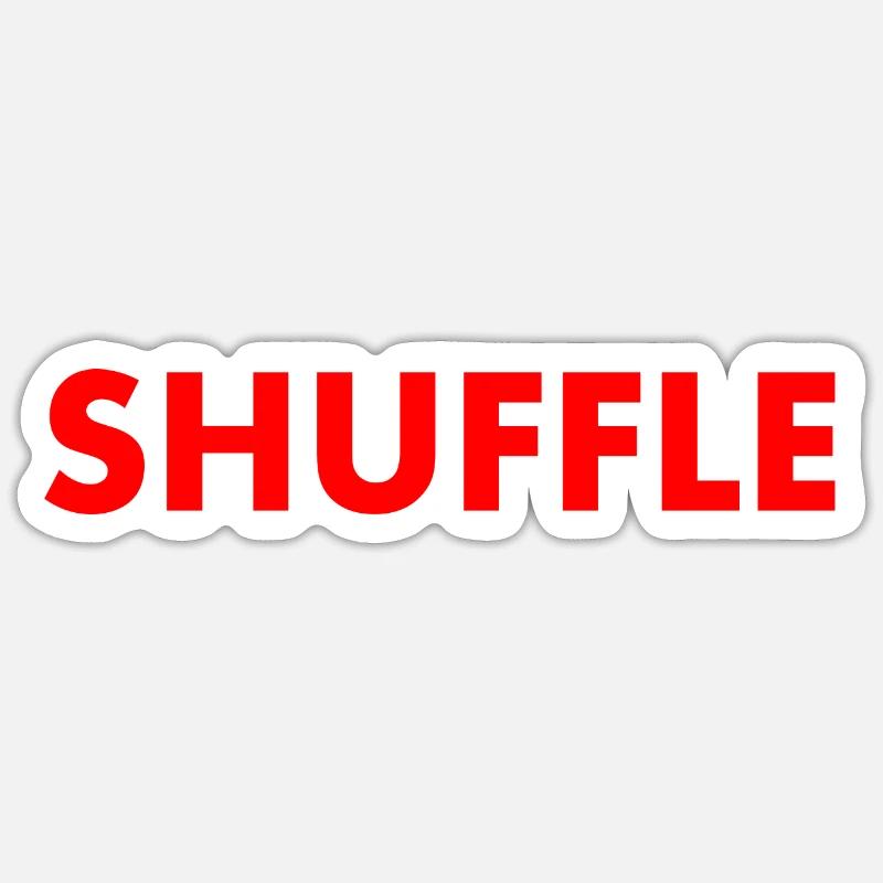 shuffle - Sticker Größe S (10 x 10 cm) - Mattweiß