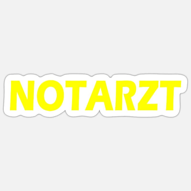 Médecin urgentiste - Sticker taille S (10 x 10 cm) - blanc mat
