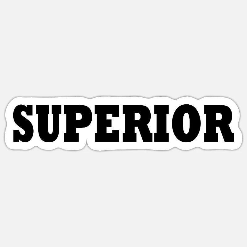 Superior - Sticker Größe S (10 x 10 cm) - Mattweiß