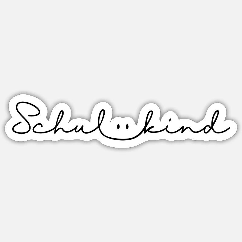 Fröhliches Schulkind - Sticker Größe S (10 x 10 cm) - Mattweiß