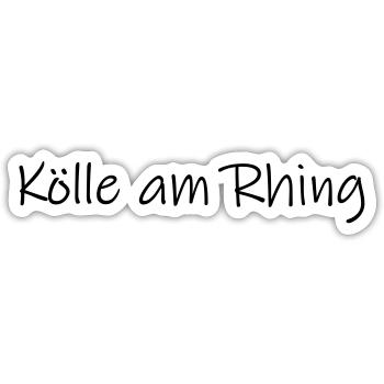 Kölle am Rhing - Sticker Größe S (10 x 10 cm) - Mattweiß - Vorne