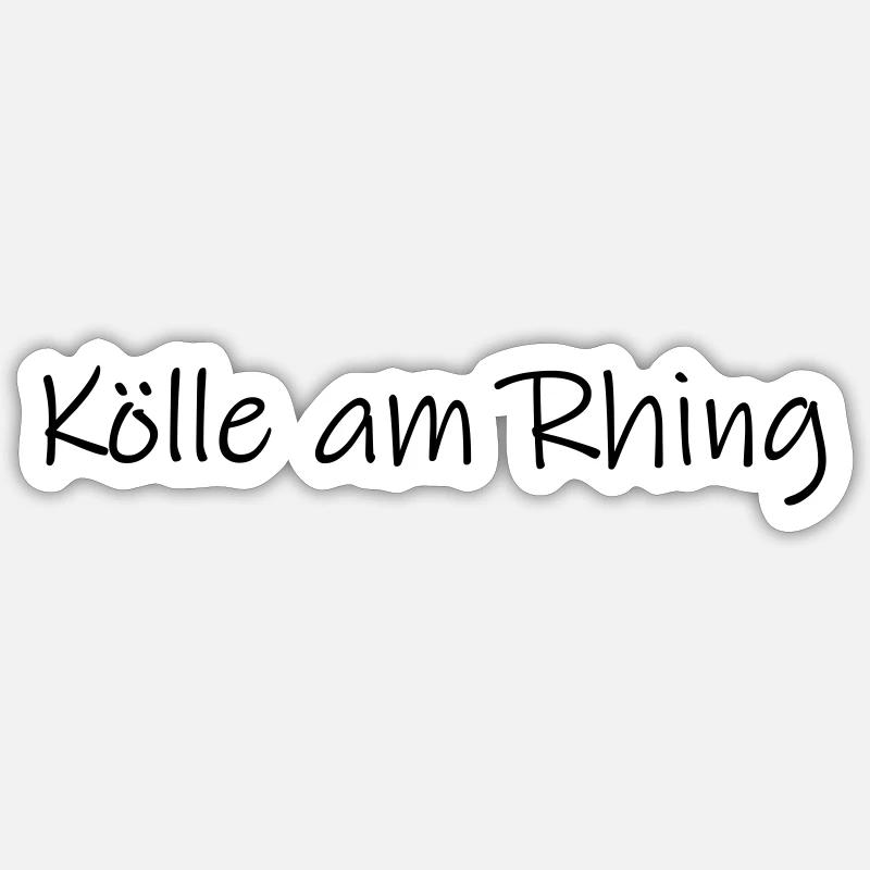 Kölle am Rhing - Sticker Größe S (10 x 10 cm) - Mattweiß