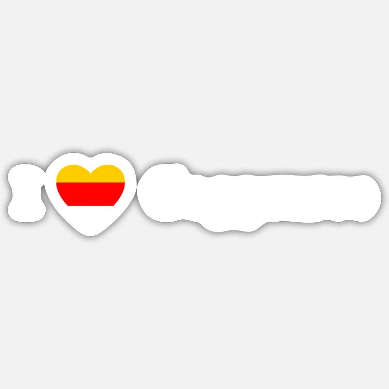 Carinthie Cœur Goggausee blanc - Sticker taille S (10 x 10 cm) - blanc mat