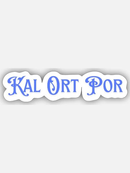 Kal Ort Por - Sticker Größe S (10 x 10 cm) - Mattweiß
