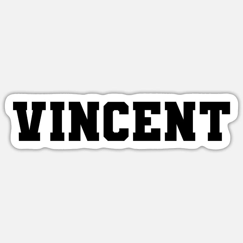 Nom - Vincent Sticker taille S (10 x 10 cm)