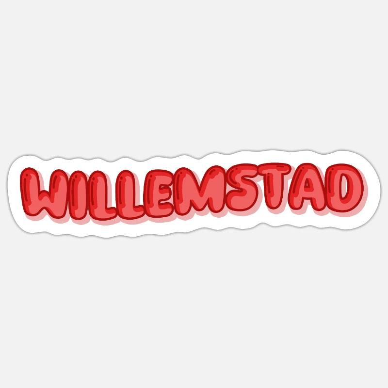 Gift for Willemstad - Sticker size S (10 x 10 cm) - white matte