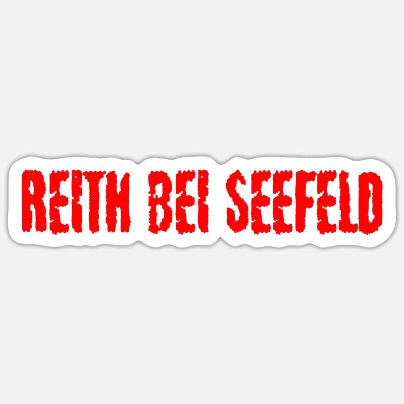 Reith bei Seefeld texte rouge Sticker taille S (10 x 10 cm)