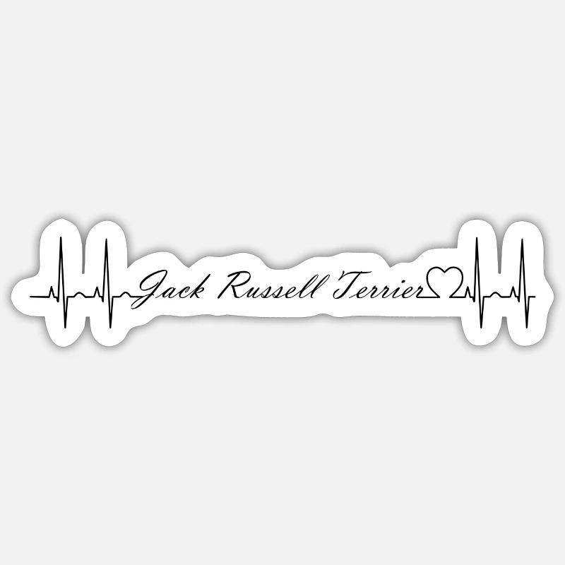 Jack Russell Terrier - Sticker Größe S (10 x 10 cm) - Mattweiß