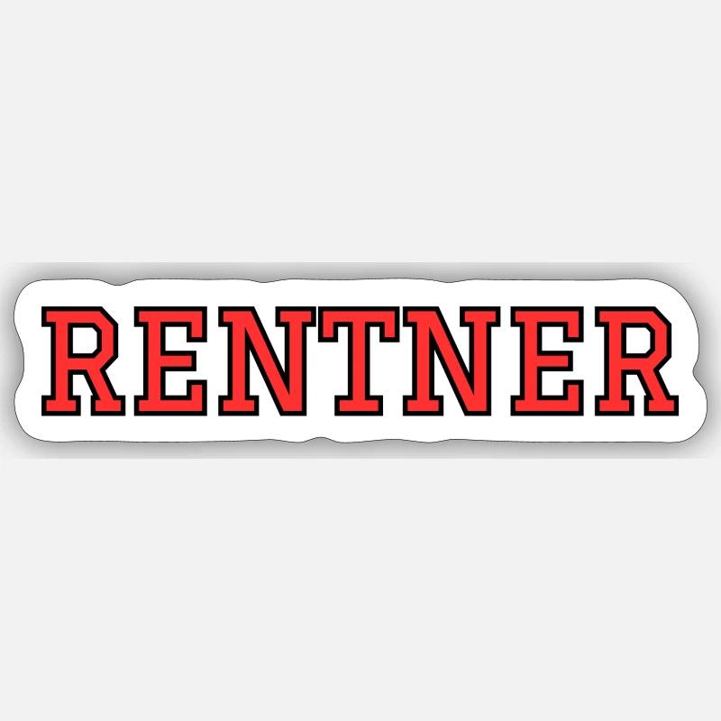 Rentner - Sticker Größe S (10 x 10 cm) - Mattweiß