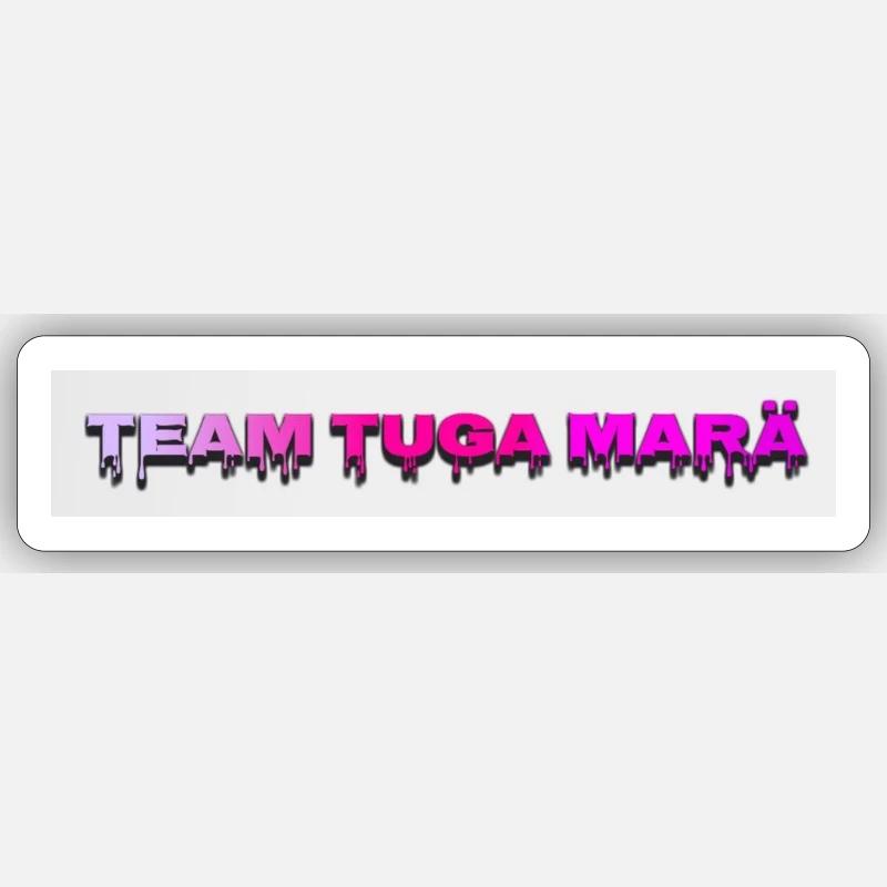 TeamTugaMarä Weiss - Sticker Größe S (10 x 10 cm) - Mattweiß