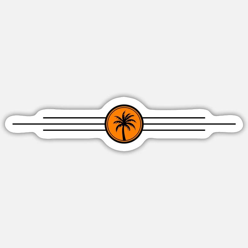 Palm Tree Holiday Icon - Sticker size S (10 x 10 cm) - white matte