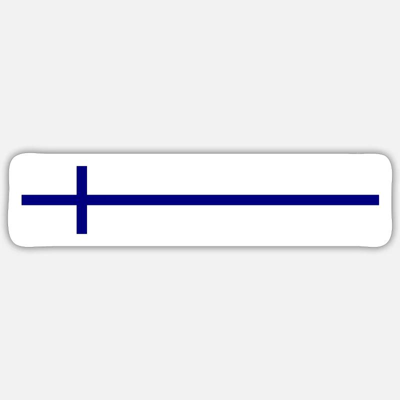 Drapeau de la Finlande - Sticker taille S (10 x 10 cm) - blanc mat