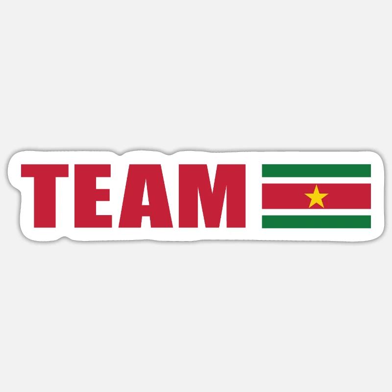 Support Team Surinam - Sticker size S (10 x 10 cm) - white matte