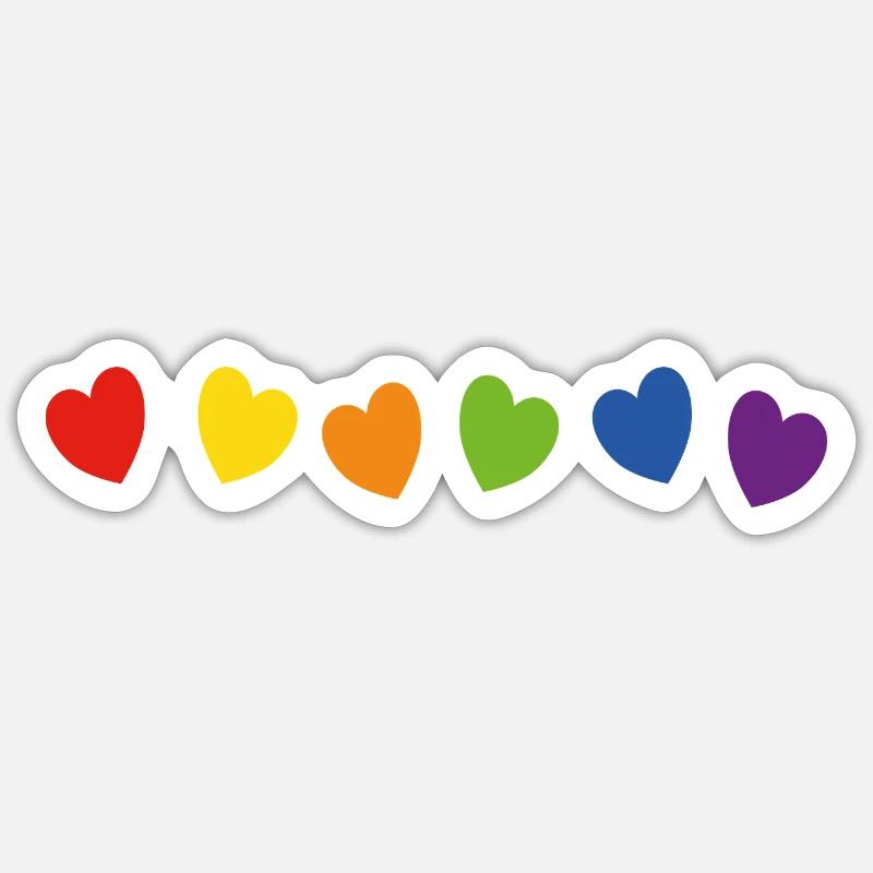 Pride Herzen Sticker Größe S (10 x 10 cm)