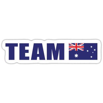 Équipe d’Australie - Sticker taille S (10 x 10 cm) - blanc mat - Devant