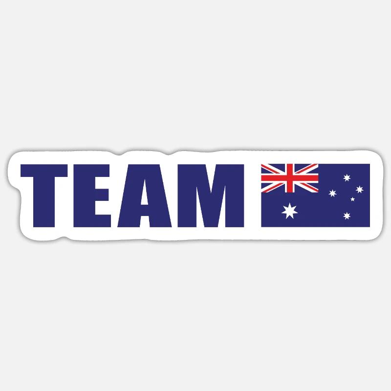 Team Australia - Sticker size S (10 x 10 cm) - white matte