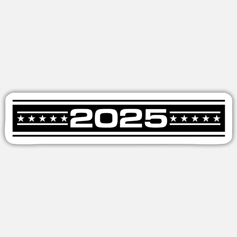 Élément de l’année 2025 - Sticker taille S (10 x 10 cm) - blanc mat
