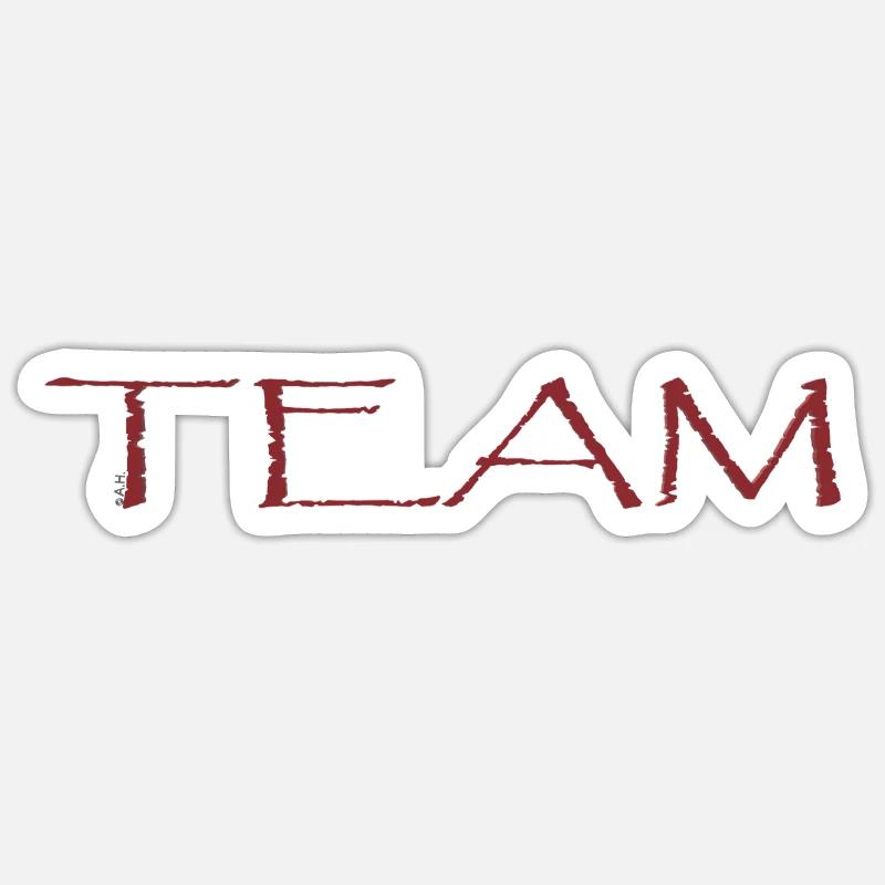 Team - Sticker Größe S (10 x 10 cm) - Mattweiß