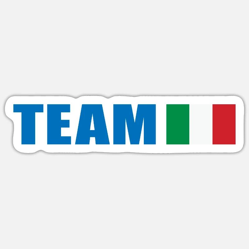 Support-Team Italien - Sticker Größe S (10 x 10 cm) - Mattweiß