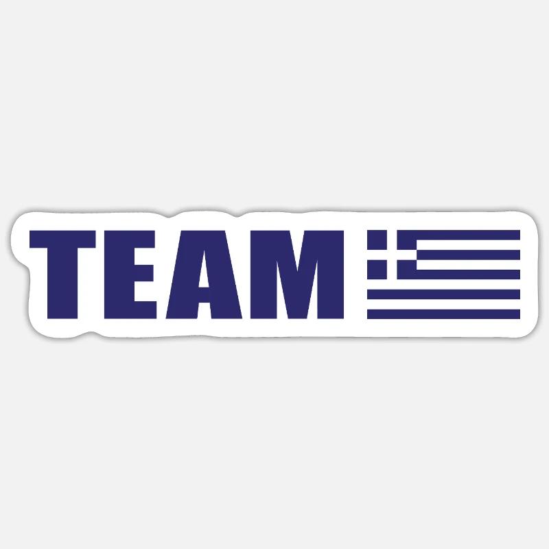 Support-Team Griechenland - Sticker Größe S (10 x 10 cm) - Mattweiß