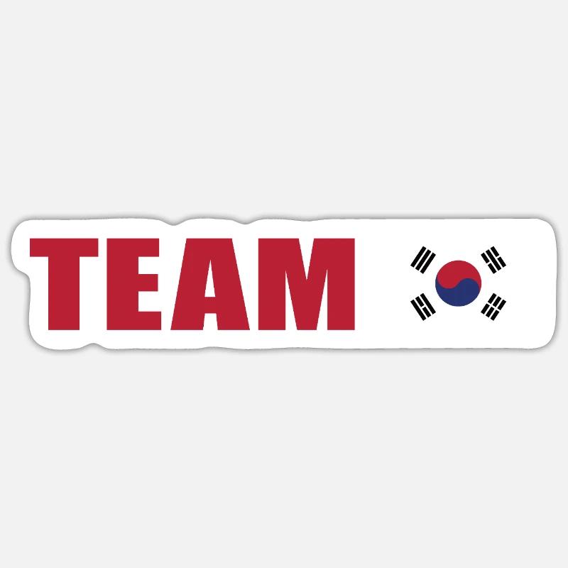 Conception d’inspiration du drapeau sud-coréen Sticker taille S (10 x 10 cm)