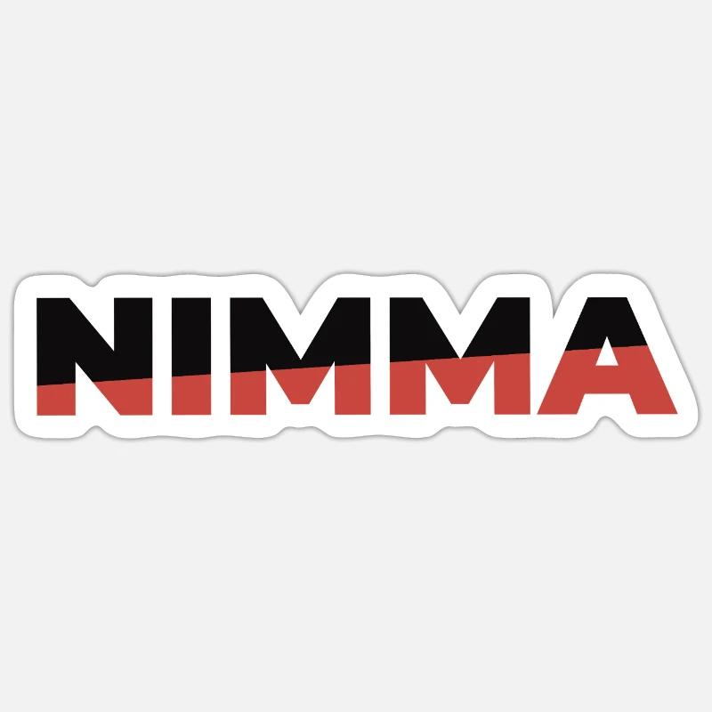 NIMMA - Sticker size S (10 x 10 cm) - white matte