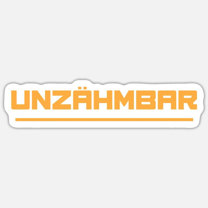 Indomptable - Sticker taille S (10 x 10 cm) - blanc mat