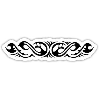 Tribal 7 par Helfspawn - Sticker taille S (10 x 10 cm) - blanc mat - Devant