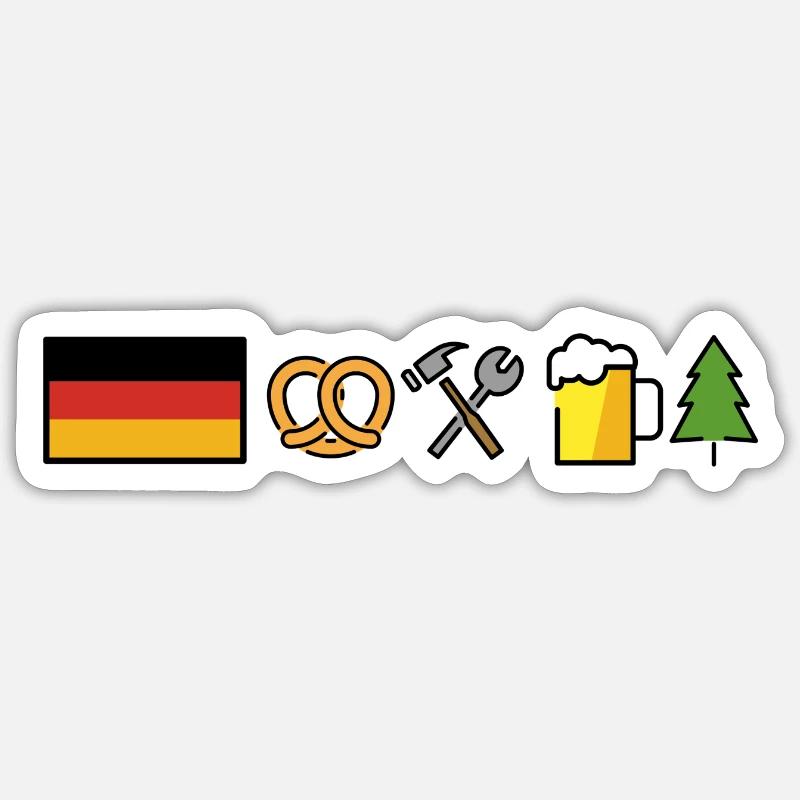 Germany Design - Sticker size S (10 x 10 cm) - white matte