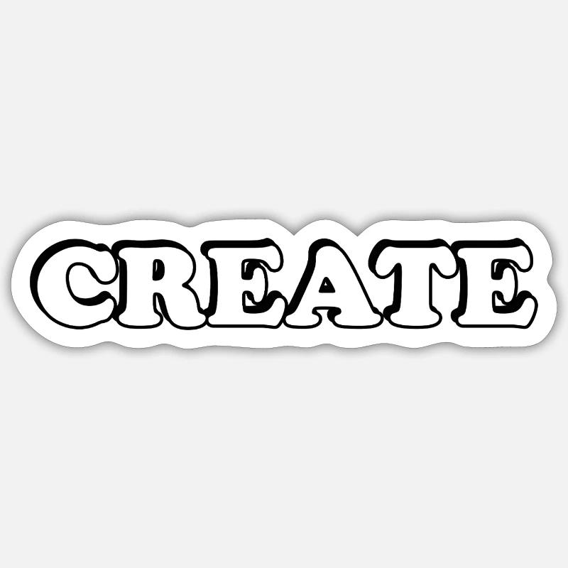 Create - Sticker size S (10 x 10 cm) - white matte