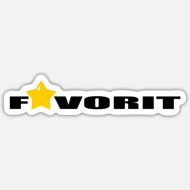 Favorit - Sticker Größe S (10 x 10 cm) - Mattweiß
