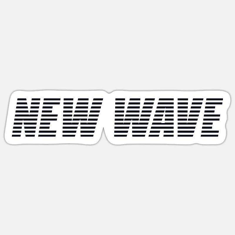 New Wave - Sticker size S (10 x 10 cm) - white matte