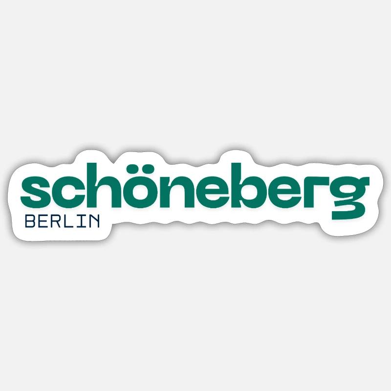 Schöneberg Berlin - Schlichtes Design - Sticker Größe S (10 x 10 cm) - Mattweiß