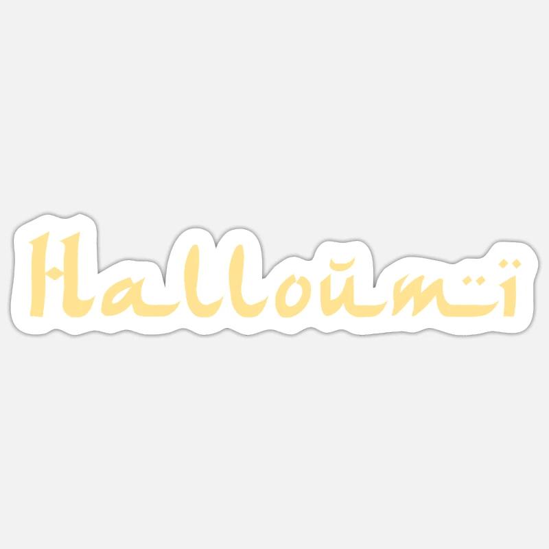 Halloumi - Sticker size S (10 x 10 cm) - white matte