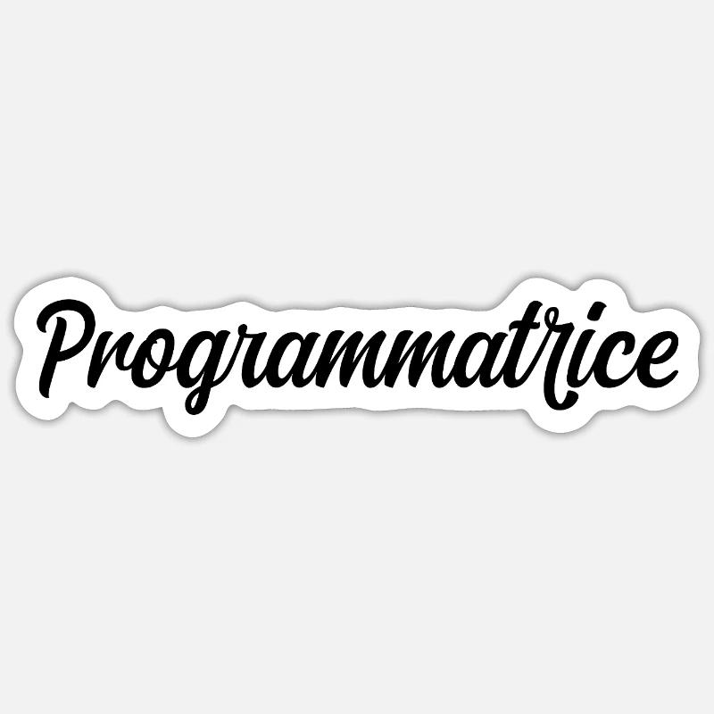 Programmatrice Informatique Code Développeuse Web Sticker taille S (10 x 10 cm)