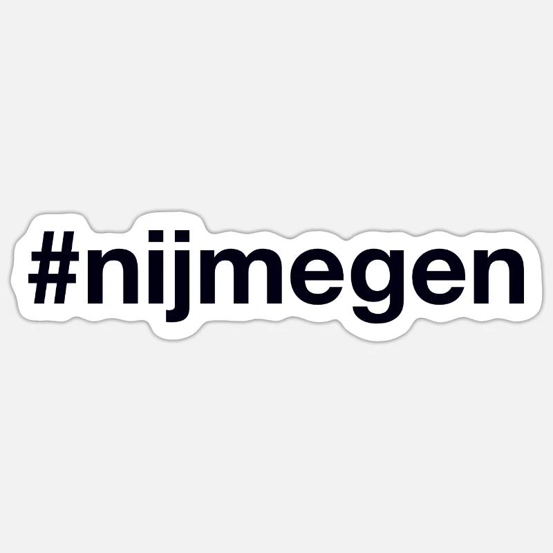 Nimègue, Pays-Bas - Sticker taille S (10 x 10 cm) - blanc mat